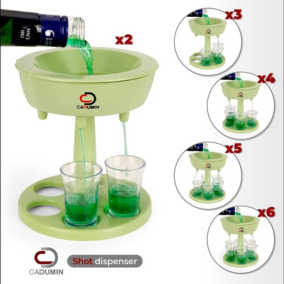 CADUMIN Shot Glass Dispenser and Holder - 6 Shot Glass NEW!!! - Picture 2 of 9